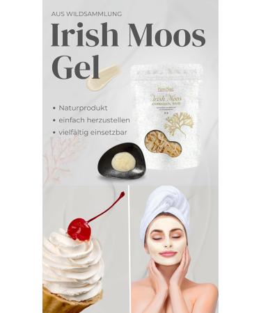 Irish Moos Sea Moss Cartilage Tang - Wild Collection Vegan Raw Carrageen Algae | Premium 100g (2x50g) Gelatin Thickening Agent & Algae Salad by Pureeraw - Buy Online on GoSupps.com