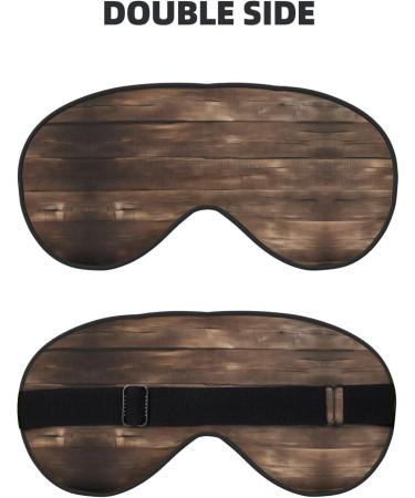 Rustic Old Barn Wood Print Unisex Sleep Mask - Double-Sided Eye Mask for Sound Sleep & Skin Care - Buy Online on GoSupps.com
