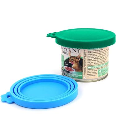 2pcs Pet Food Can Covers Silicone Cat Dog Food Can Lids Pet Tin Can Lids Tops 1 Fit 3 Standard Size for Dog Cat Can Food (Blue Green) - Buy Online on GoSupps.com