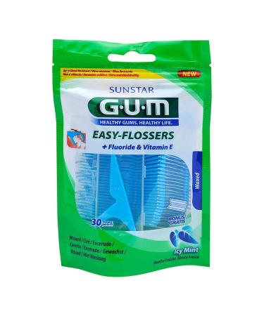 GUM Easy-Flossers dental floss including holder 30 pcs