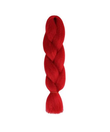 American Dream Brilliant Jumbo Kanekelon Braid for Hair Weaves Dreads and Avant Garde Creative Styling Red
