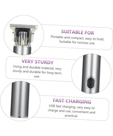 Beaupretty Rechargeable Electric Shaver & Hair Grooming Kit for Men - Special Carving Clippers & Fabric Shaver 14.7x2.4cm Silver - Buy Online on GoSupps.com