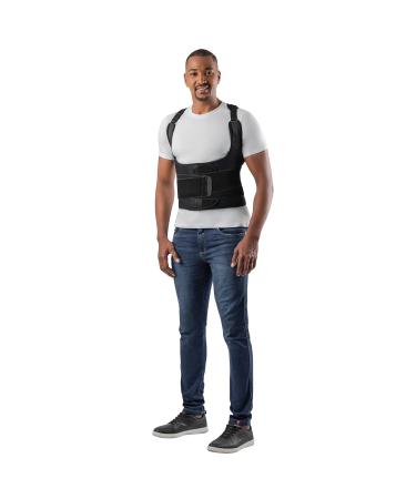 Narrow Support Posture Corrector - Adjustable Back Brace for Men & Women | Lumbar Support for Lower Back Pain | Comfortable Back Support Belt in Black Large - Buy Online on GoSupps.com