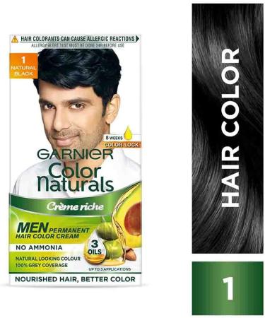 Garnier Color Naturals - Men Permanent Hair Colour Cream Natural Black 1 - Buy Online on GoSupps.com