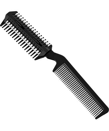 Comb Hair Cutter Double Sided Hair Thinning Comb Hair Cutter Comb Double Edge Hair Removal Comb Cutting Scissors for Thin or Cutting Styling Hairdressing