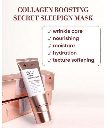 KSECRET Collagen Boosting Secret Sleeping Mask | Korean Anti-Wrinkle Cream & Moisturizer | 60ml/2.03fl.oz. - Shop Internationally - Buy Online on GoSupps.com