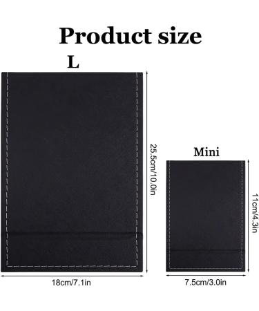 SITAKE Portable Folding Makeup Mirror 2 Pcs Set | Adjustable Stand, PU Leather Desktop Vanity Mirror | Ideal for Personal, Office, and Travel | Mini & Large | Black - Buy Online on GoSupps.com