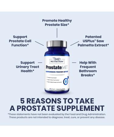 1MD Nutrition ProstateMD Saw Palmetto Supplement | Prostate Support for Urinary Tract Health | 30 Day Supply 30 Count - Buy Online on GoSupps.com