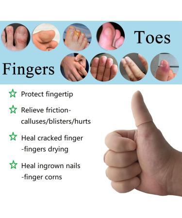 14 Pcs Beige Silicone Finger Protectors for Trigger Finger, Arthritis, Blisters & Pain Relief - Buy Online on GoSupps.com