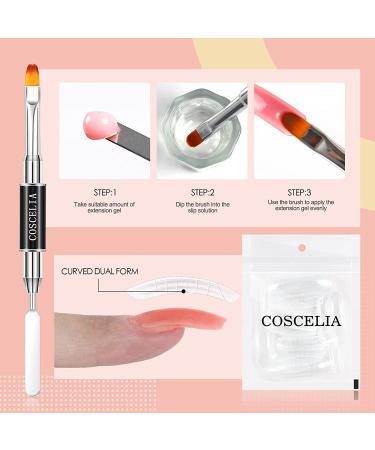 Poly Nail Gel Kit with 36W UV LED Lamp - 6 Nude Colors & 6 Glitter UV Gels, Base and Top Coat, Nail Art Gift Set for Women - Buy Online on GoSupps.com