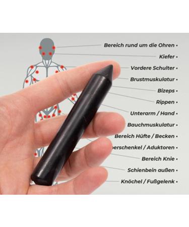 Triggerpunkt Massage Set - SCHUNGIT Gemstone Massage Stab & Kugel for Pain Relief Acupuncture Acupressure Self-Massage | Fascia & Tension Release - Buy Online on GoSupps.com