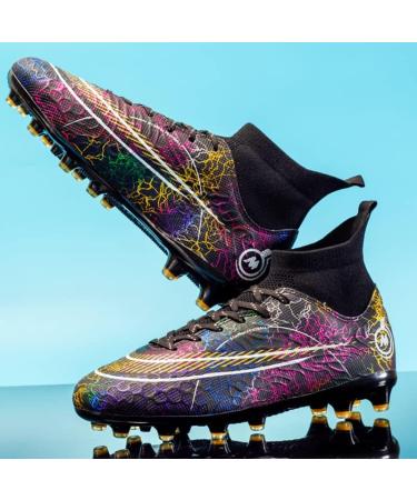 CSGKAG High Top Soccer Shoes for Men & Boys | Professional FG/AG Cleats | Outdoor Training | Size 35 EU - Black - Buy Online on GoSupps.com