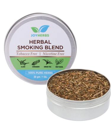 JOYHERBS Nicotine Free Smoking Mixture with 100% Natural Herbal Smoking Blend (Makes 40 Rolls) Herbal Smoking Mix 1 Pack 30gm