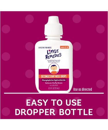 Little Remedies Decongestant Nose Drops - 0.5 oz | Fast Relief for Stuffy Noses - Buy Online on GoSupps.com