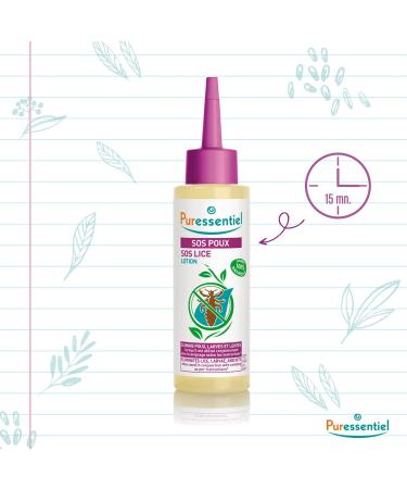 Puressentiel SOS Lice Complete Treatment Lotion + Comb - Eliminate lice larvae and nits when used with combing - Precise targeting - Tested under dermatological control - 100% from natural sources - 100ml - Buy Online on GoSupps.com