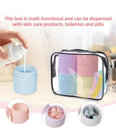 Pack of 4 Reusable Silicone Bottles with Secure Seal Technology Preventing Spills for Travel Gym or Daily Commute Use - Buy Online on GoSupps.com