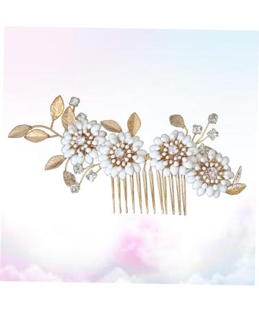 Angoily Rhinestone Hair Barrette Crystal Bridal Hair Clips Rhinestone Hair Side Comb Floral Vintage Hair Rhinestone Bridal Side Combs Hair Rhinestones Crystal Flower Bride Daisy - Buy Online on GoSupps.com