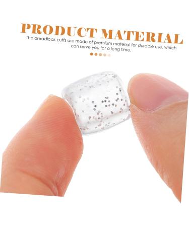 FRCOLOR 1 set Barrel beads Hair Jewelry Rings hair braiding beads braids bead hair tube beads hair braiding jewelry hair braid cuff braid hair coil Hair Cuffs to weave Red hair polyester - Buy Online on GoSupps.com