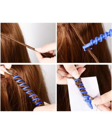 26 Pieces 6inch Spiral Hair Perm Rod Colorful Plastic Long/Medium Hair Barber Hairdressing Styling Curling Perm Rod No Heat Hair Curlers for Women Girls - Buy Online on GoSupps.com