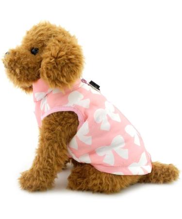Smalllee Lucky Store Waterproof Dog Jacket | Cozy Winter Coat for Small Dogs & Cats | Pink Chihuahua & Shih Tzu Size M (42cm Chest 32cm Back) - Buy Online on GoSupps.com