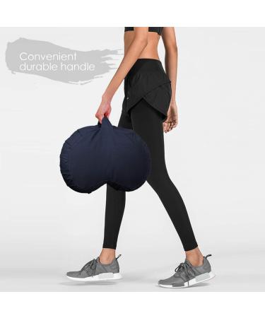 FelizMax Crescent Zafu Meditation Pillow with Zippered Organic Cotton Cover - Large Sky Blue - Buy Online on GoSupps.com