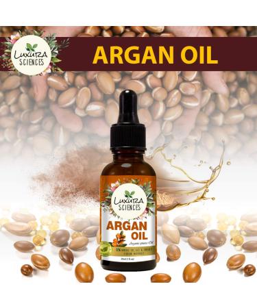 Organic Moroccan Argan Oil - Pure Essential Oil for Hair Face & Body | Natural DIY Beauty Recipes | 0.51 Fl Oz - Buy Online on GoSupps.com