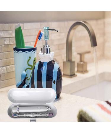 2-Piece Electric Toothbrush Travel Case | Portable Toothbrush Etui & Container | Ideal for Travel (White) - Buy Online on GoSupps.com
