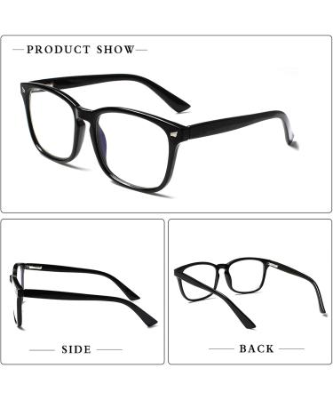2-Pack Progressive Multifocal Anti Blue Light Reading Glasses for Men & Women - Fashion Eyeglasses Frame - Black Demi 2.50 - Buy Online on GoSupps.com