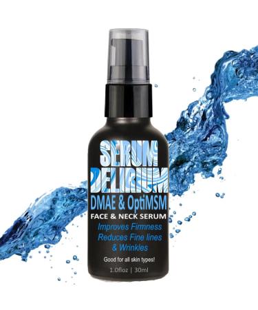DMAE & OptiMSM Face & Neck Skincare Serum Formula #10 Revive skin's tone texture moisture & balance. Youthful refining for ageing skin (1.0 Fluid Ounce | 30ML)