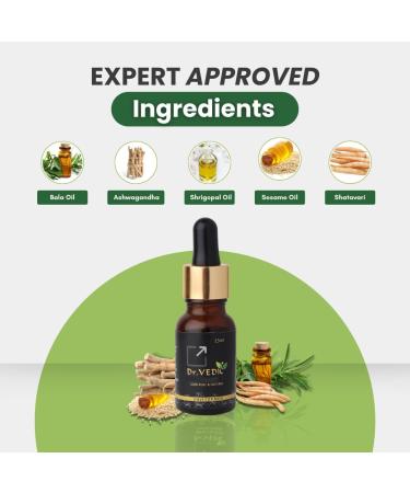 Dr Vedic Men's Ayurvedic Oil Pure & Natural (Black) (15 ml Pack of 1) - Buy Online on GoSupps.com