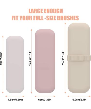 Frimon Travel Makeup Brush Holder - Silicone Anti-Fall Organizer Case for Women - Large Khaki Cosmetic Brush Bag - Buy Online on GoSupps.com