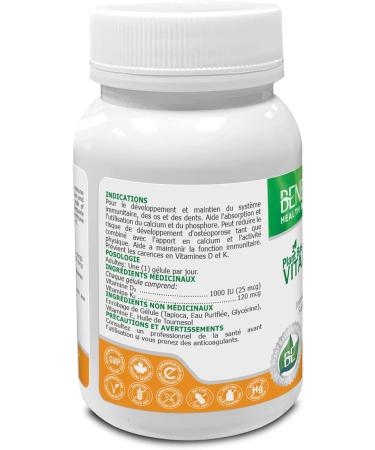 Benemax Vitamin D3 K2 30 Capsules - K2 D3 Vitamin Supplement - Healthy Bones Healthy Teeth Healthy Muscle - Vit K2 D3 Supplement - Vegan D3 K2 - Buy Online on GoSupps.com