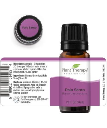 Plant Therapy Palo Santo Essential Oil - 100% Pure & Natural Aromatherapy - Therapeutic Grade 10 mL | International Shipping Available - Buy Online on GoSupps.com