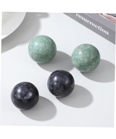 Fomiyes 8-Sentence Ball Exercise - Solid Black Baoding Health Massage Device | Hand Massage Gemstones & Fitness Balls for Relaxation - Buy Online on GoSupps.com