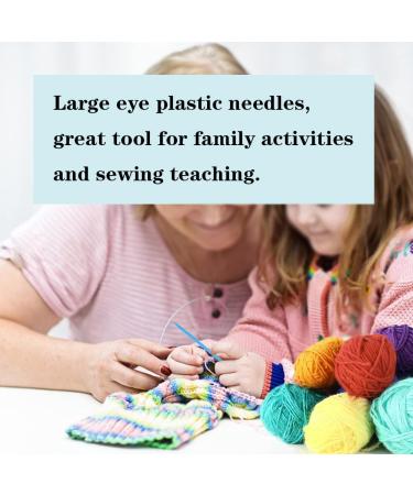 50PCS Large Eye Plastic Yarn Needles for Kids - 3.54inch Plastic Needles for Yarn and Craft - DIY Sewing and Handmade Crafts - Buy Online on GoSupps.com