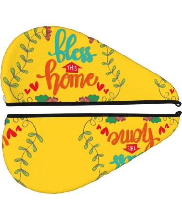 Bless This Home Microfiber Hair Towel - Soft Super Absorbent Quick Dry Cap for Long Curly & Thick Hair | Coral Velvet Wrap for Women - Buy Online on GoSupps.com