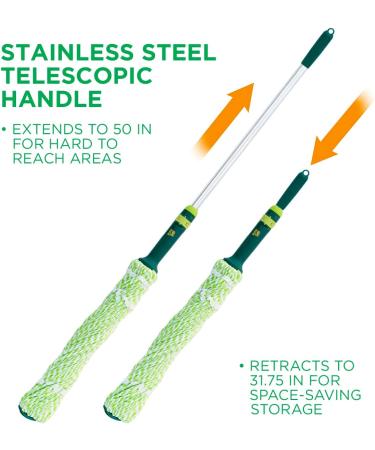 Pine-Sol Microfiber Self-Wringing Twist Mop | Household Cleaning Tool for Tile, Linoleum, Laminate Floors | Extendable Metal Handle - Green - Buy Online on GoSupps.com