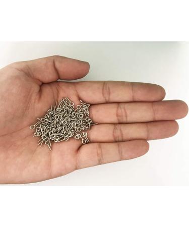 250pcs Silver Small Mini Screw Eyes Pin Tiny Screw-in Hooks Jewelry Metal Ring - Buy Online on GoSupps.com