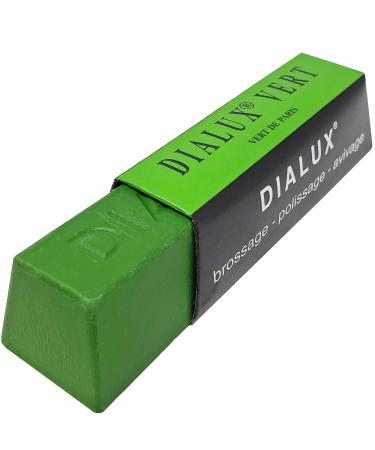 Silver Gold Jewelry Dialux Polishing Compound Yellow, Gray, Green, Red, Orange, White, Blue and Black Jewelry Making Metal Buffing Cleaning Abrasive Finishing (Green)
