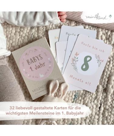Mintkind Baby Gift Set | My First Year Baby Diary Milestone Cards & Souvenir Box | Perfect Baby Photo Album for Boys & Girls - Buy Online on GoSupps.com