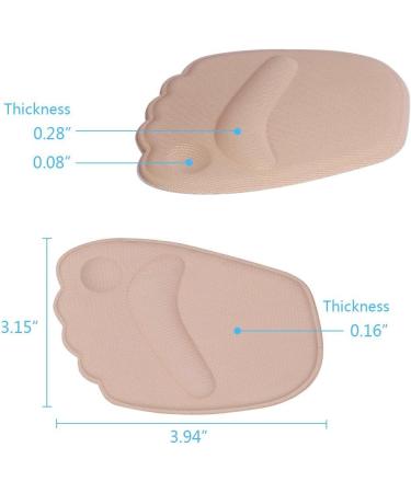 Haofy High Heel Forefoot Insoles - 2 Pairs Gel Cushions for Pain Relief | Anti-Slip Metatarsal Pads for Women - Buy Online on GoSupps.com