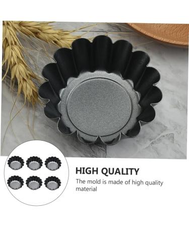 Zerodeko Flan Tart Pan 42 Pcs Cake Mold Baking Mold Wrought Iron Non Stick Iron Bake Mold 6.5x6.5x2.2cmx7pcs Blackx7pcs - Buy Online on GoSupps.com