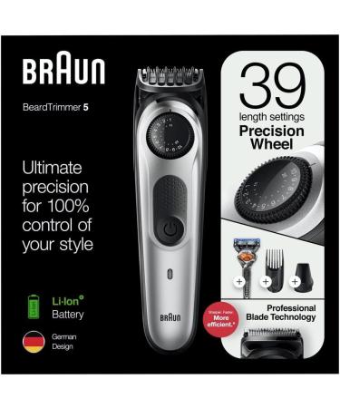 Buy Braun BT5260 Beard and Hair Trimmer - 39 Length Settings - Black/Silver Metallic - International Shipping Available - Buy Online on GoSupps.com