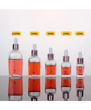 WZCXYX 5pcs 10ml-100ml Transparent Tubes Dropper Bottles Aromatherapy Liquid for Massage Essential Massage Pipette Reducible Bottles Rose Gold Gold - Buy Online on GoSupps.com