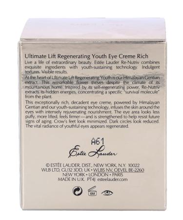 Est e Lauder Re-Nutriv Ultimate Lift Creme Eye Contour 15ml | Luxury Anti-Aging Eye Cream | International Shipping Available - Buy Online on GoSupps.com