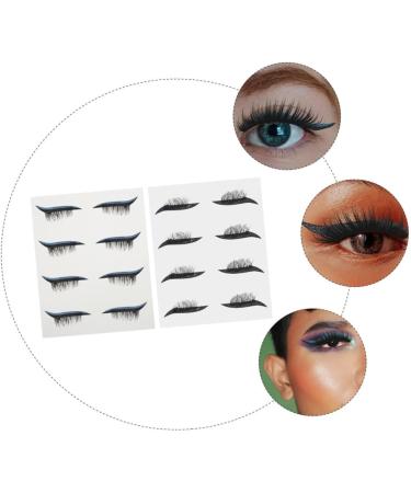 NOLITOY Makeup Eyeliner 8 Pairs Glitter Eyeliner Stickers Adhesive Eyeline Sticker Eyeliner Tape Miss Chic Fake Eyelashes 1 count (Pack of 1) As Shown - Buy Online on GoSupps.com