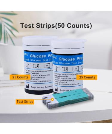 YASEE Blood Glucose Test Strips - 50 Count Diabetic Testing Strips for YASEE Glucose Meter - Buy Online on GoSupps.com
