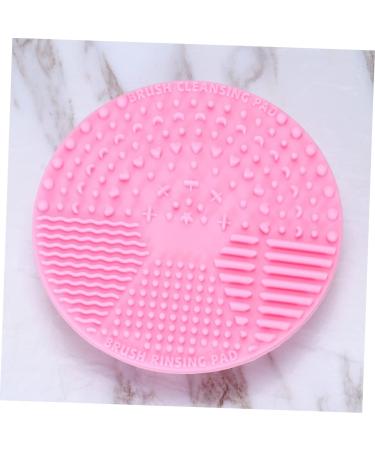 POPETPOP Makeup Washing Tool Silicone Makeup Brush Pad Esponjas Para Maquillaje for Makeup Cosmetic Brush Cleaner Brush Cleaning Pad Makeup Pad Makeup Sponge Scrubber Round 10*10cm Pink - Buy Online on GoSupps.com