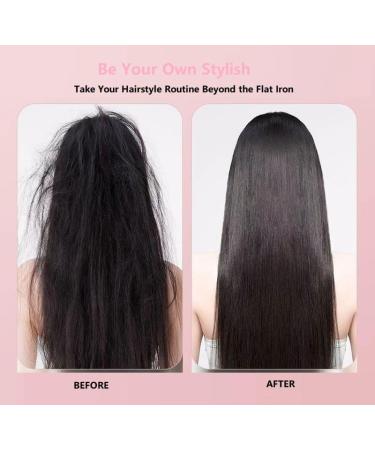 Portable Rechargeable Hair Straightening Brush - USB Multi-Functional Styling Brush for Women & Men (Pink - Buy Online on GoSupps.com
