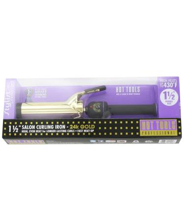Buy Hot Tools Pro Artist 24K Gold Curling Iron - 1.5 Inch for Long Lasting Defined Curls | International Shipping Available - Buy Online on GoSupps.com